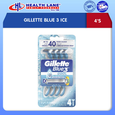 GILLETTE BLUE 3 ICE 4'S